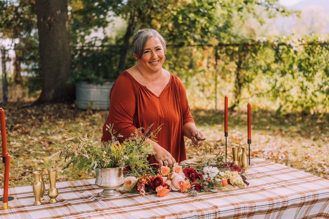 How to Create Thanksgiving Flower Arrangements for a Beautiful Fall Tablescape | Sowing Joy Farm