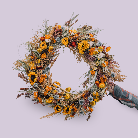 Large Fall Wreath - Sunflowers & More